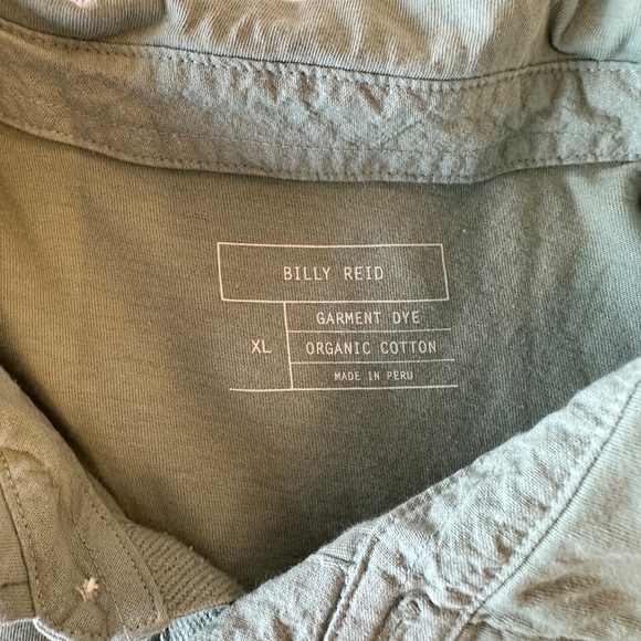 Billy Reid Long Sleeve Polo – XL (Olive Green) - Picture 2 of 5